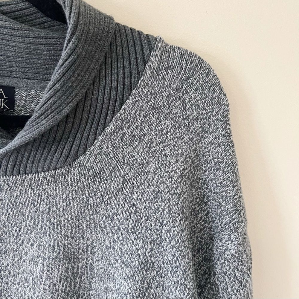 Men’s Jos. A Banks Collared Sweater Two Tone Gray - Picture 3 of 5
